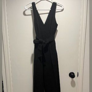 Black club monaco jumpsuit with open back, size 00